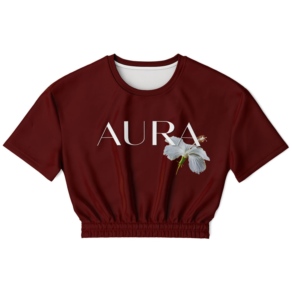 AURA Crop Short Sleeve Sweatshirt