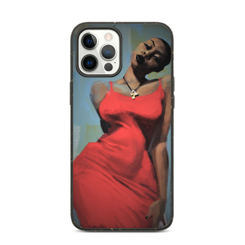 Lady in Red iPhone Case